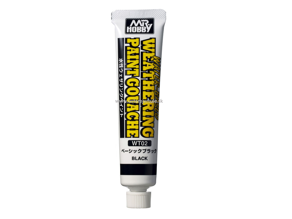 Mr.Hobby Water-based Weathering Paint Gouache BASIC BLACK (20ml)