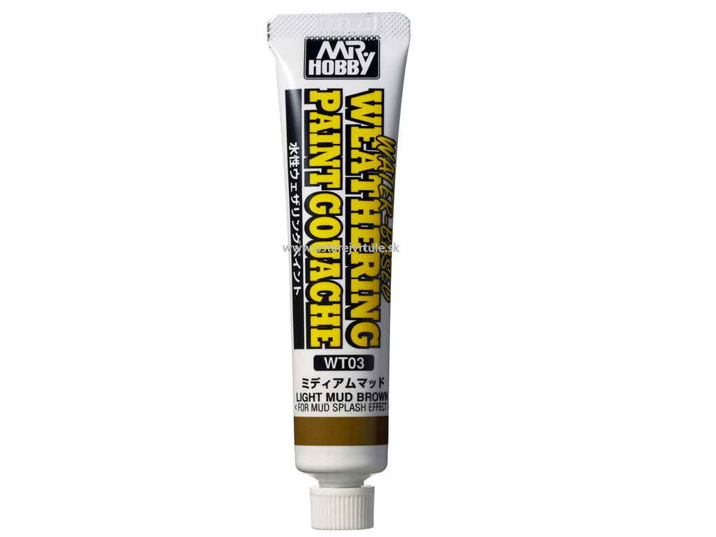 Mr.Hobby Water-based Weathering Paint Gouache LIGHT MUD BROWN (20ml)