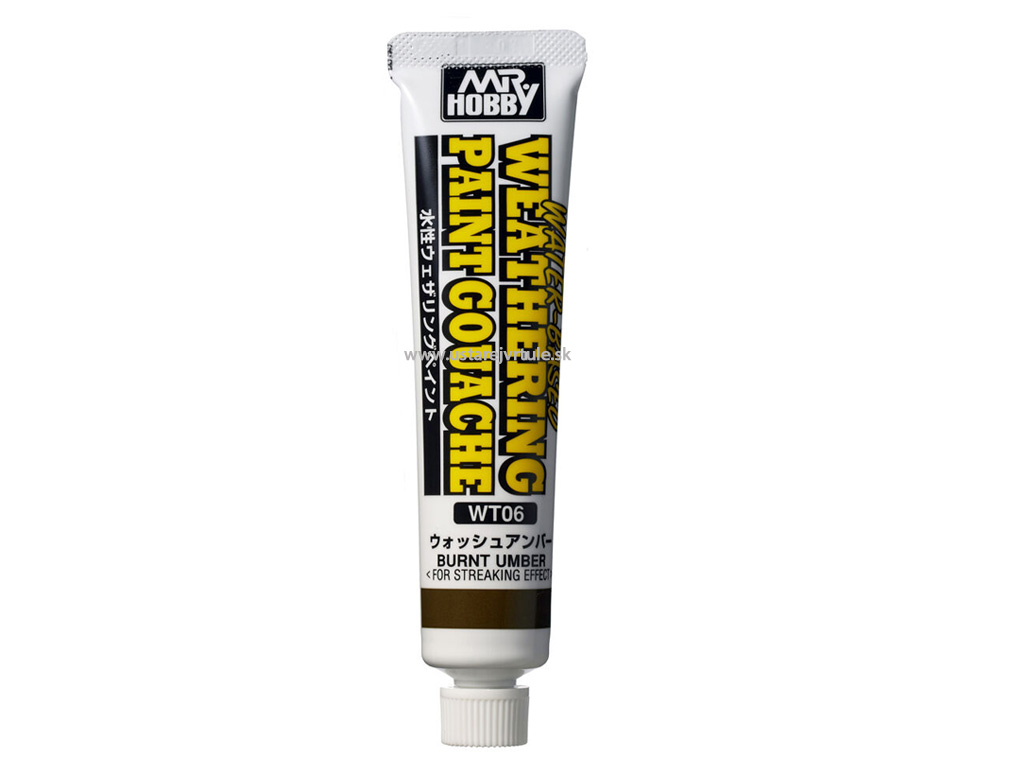 Mr.Hobby Water-based Weathering Paint Gouache BURNT UMBER (20ml)