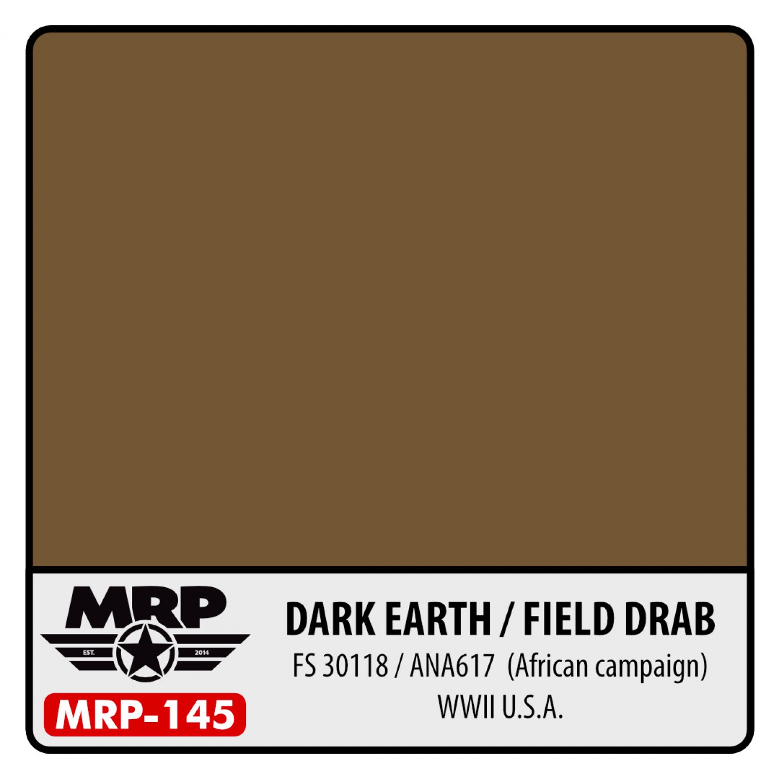 MRP-145 Dark Earth/Field Drab ANA 617 (African Campaign WWII USA)