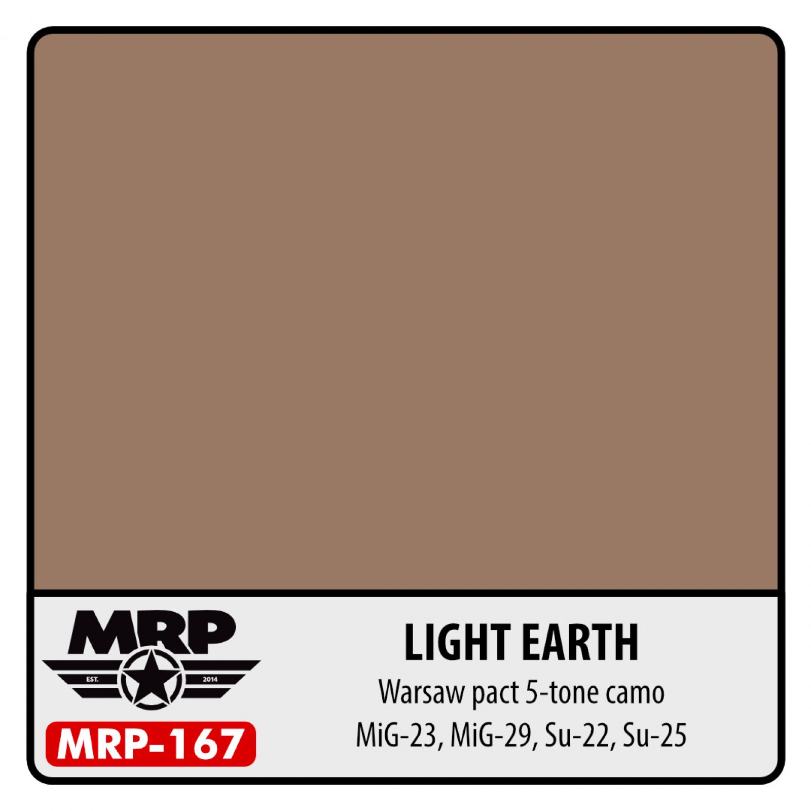 MRP-167 LIGHT EARTH (Warsaw pact 5-tone camo Mig-23, Mig-29, SU-22, SU-25)