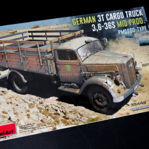 GERMAN 3T CARGO TRUCK 3,6-36S MID PROD. PMQ600-TYPE 1/35 – Obrázok 2