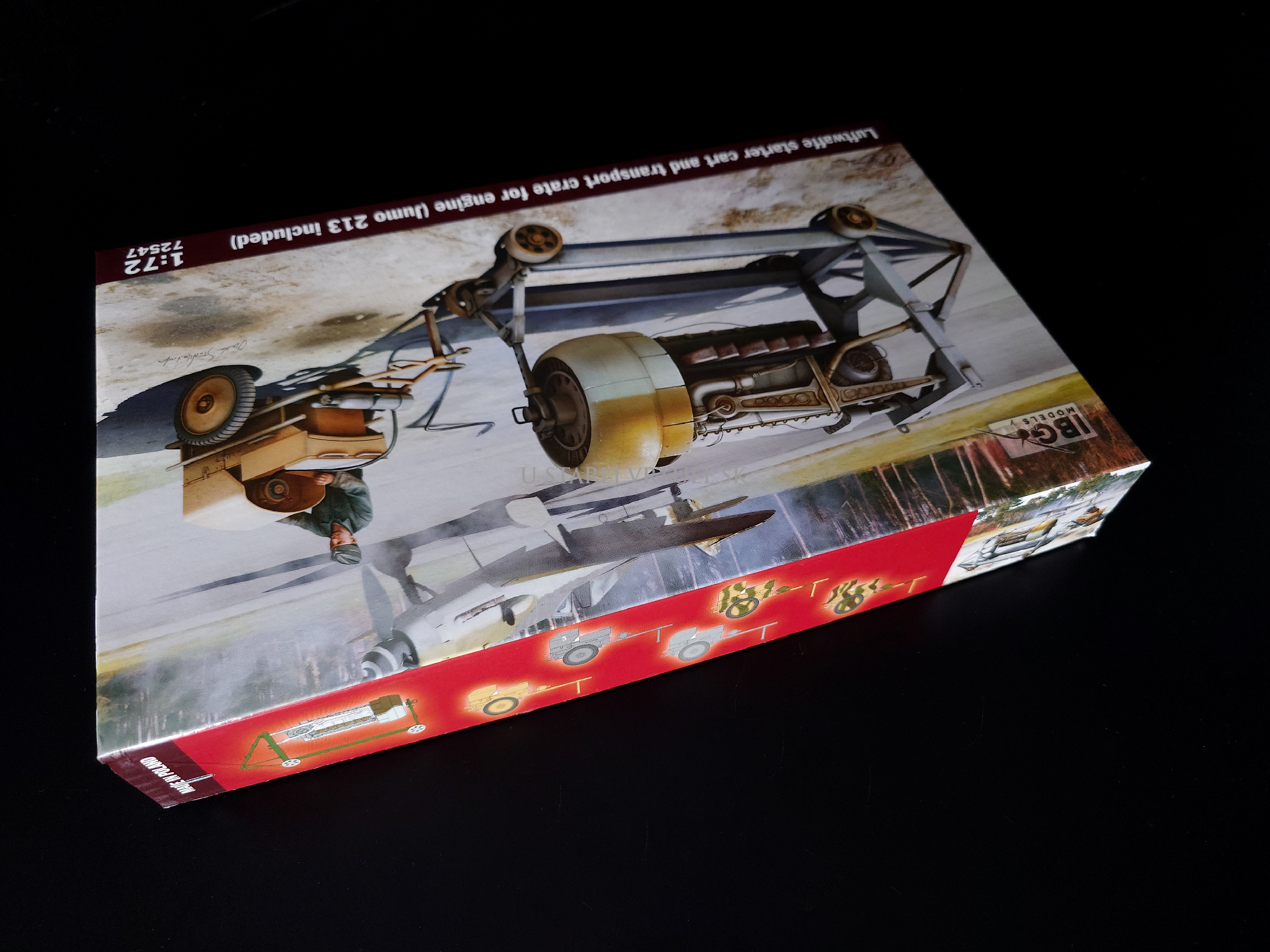 Luftwaffe Starter car & Transport Crate for engine (Jumo 213 included) 1/72