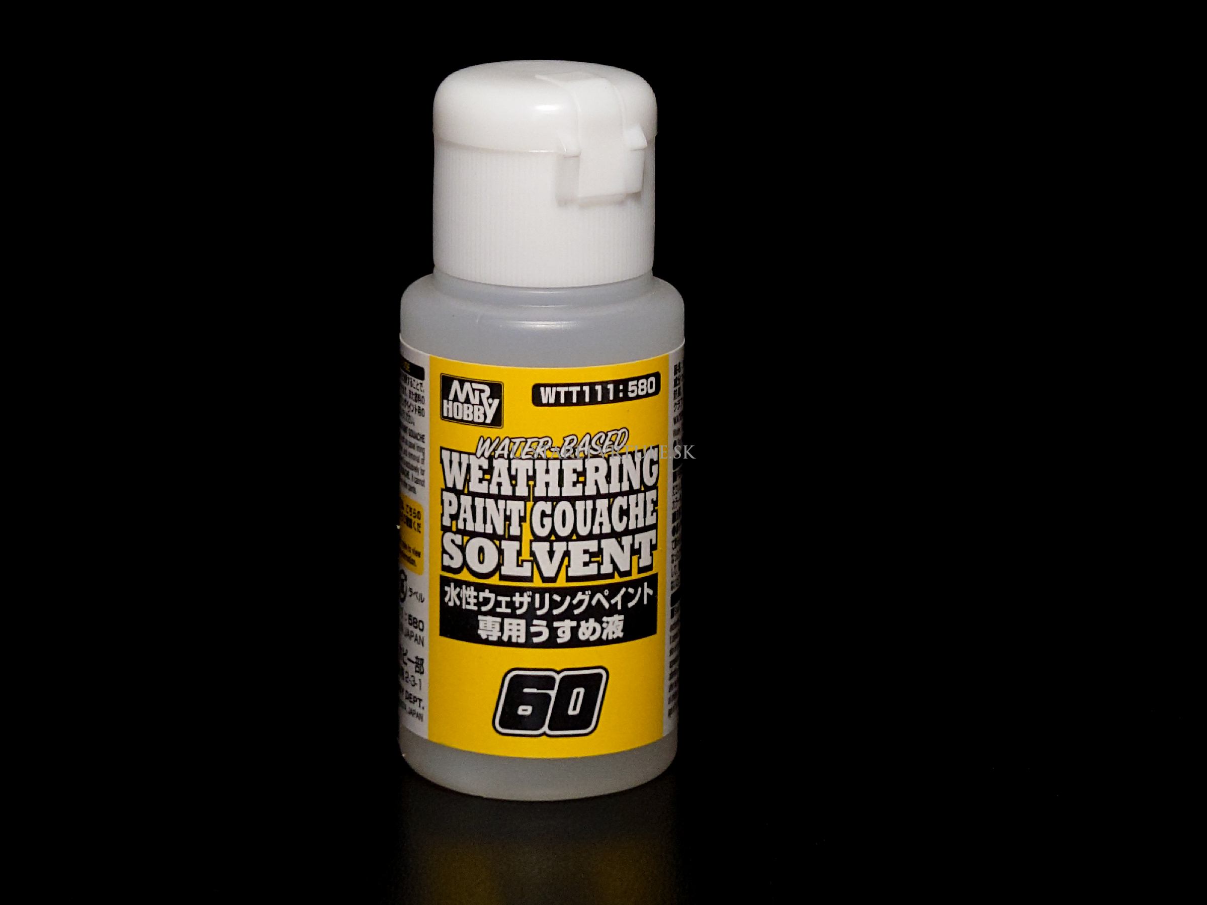 Mr.Hobby Water-Based Weathering Paint Gouache Solvent 60ml