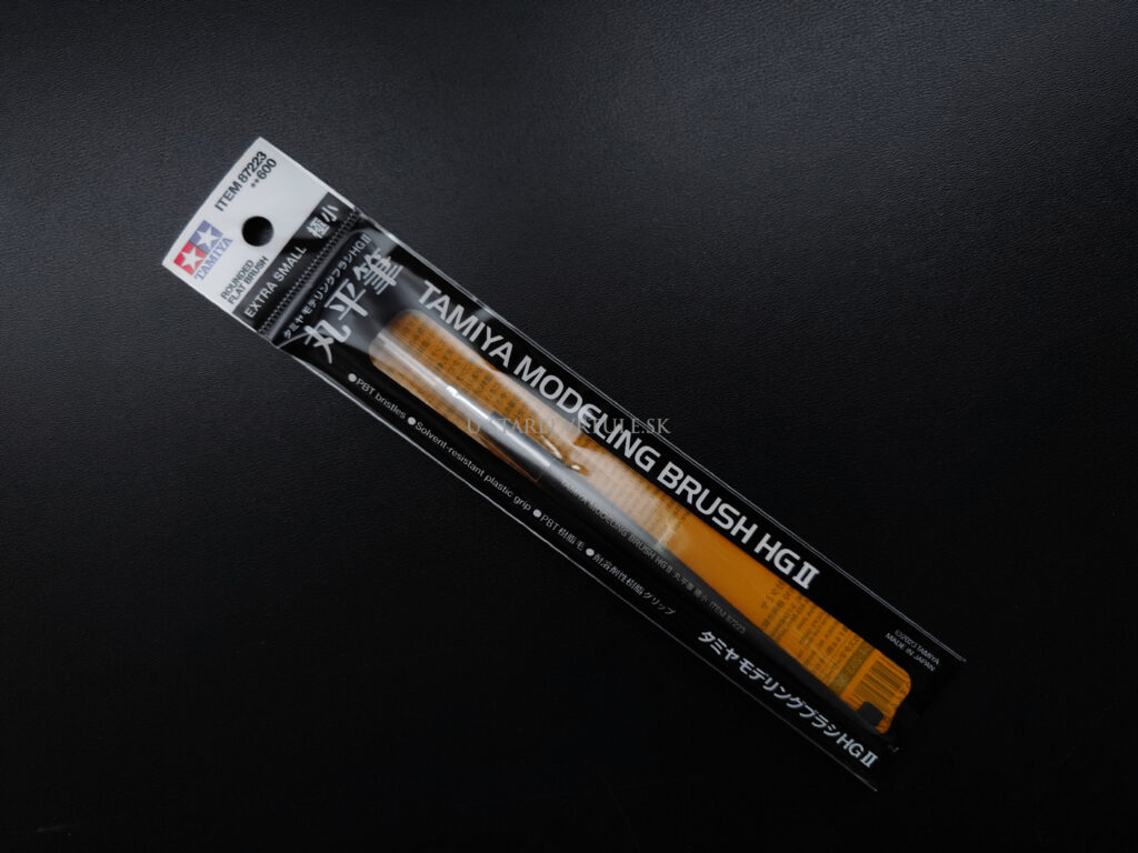 Tamiya Modeling Brush HG II Pointed Flat Brush - Extra Small