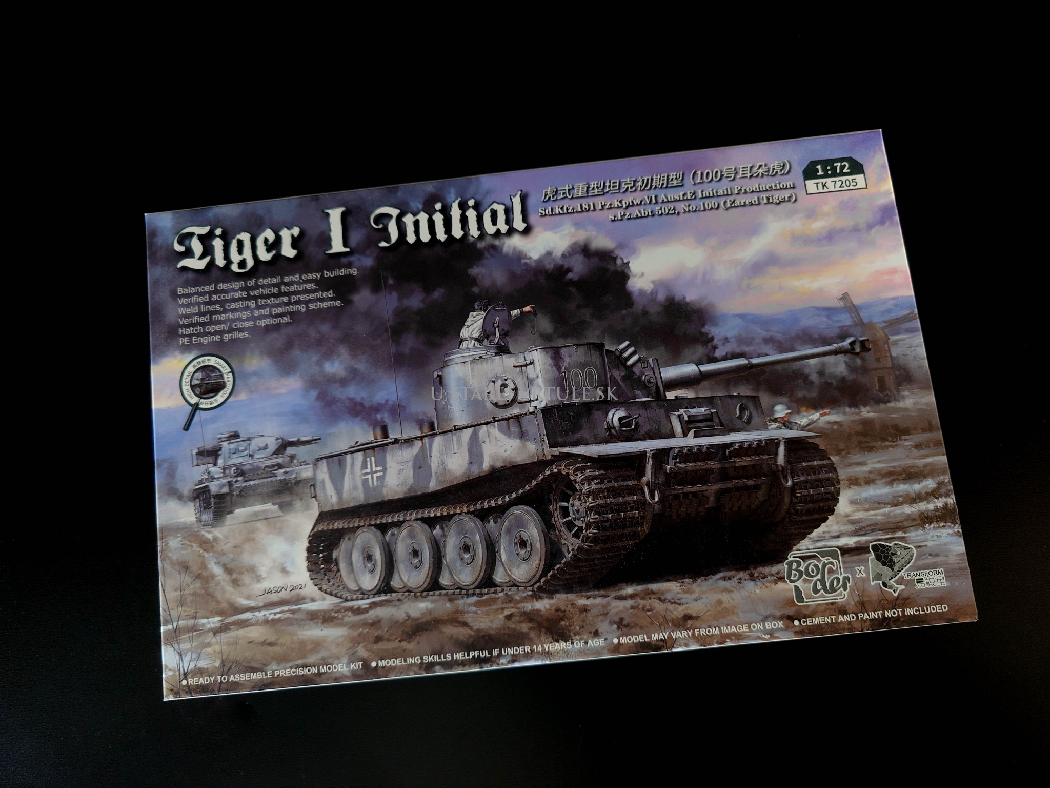 Tiger I Initial 1/72 - rozbalený