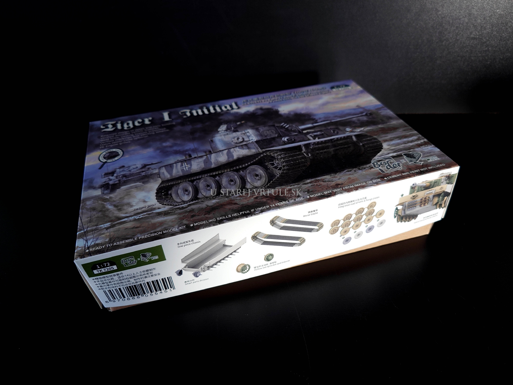 Tiger I Initial 1/72 - rozbalený