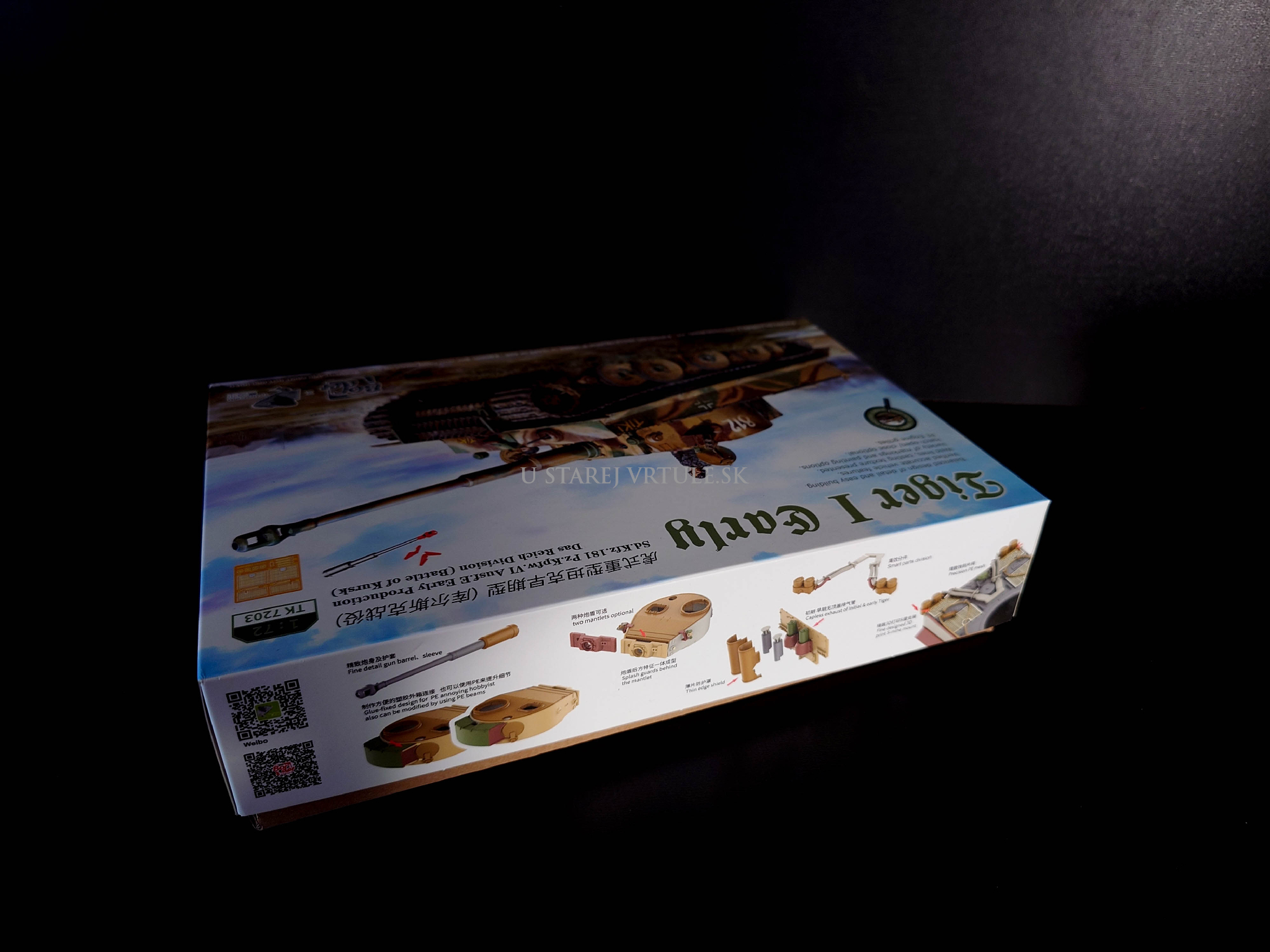 Tiger I Early Sd.Kfz.181 Pz.Kpfw.VI Ausf.E Early Production Das Reich Division 1/72 - rozbalený