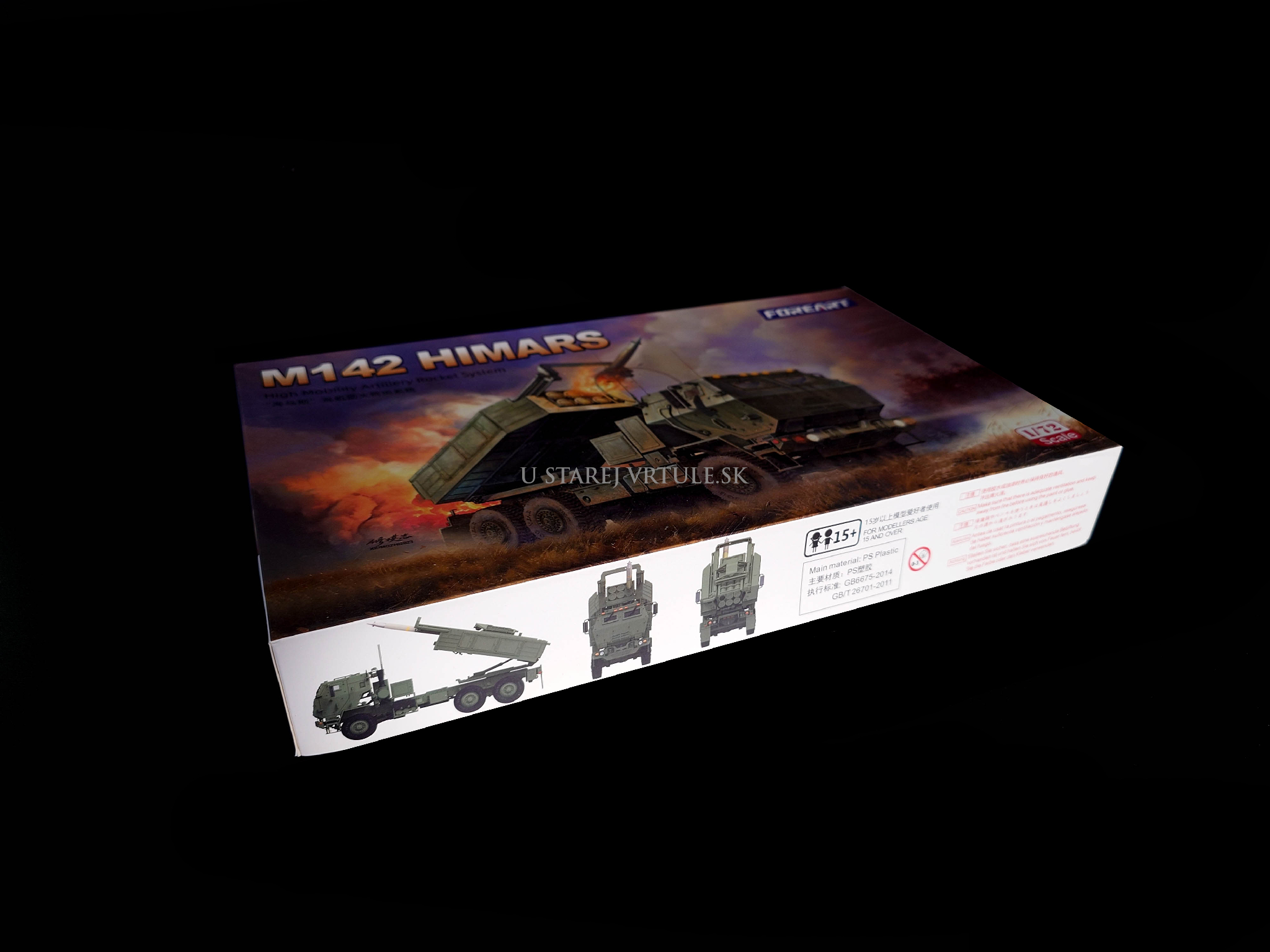 M142 HIMARS High Mobility Artilery Rocket System 1/72 - rozbalený