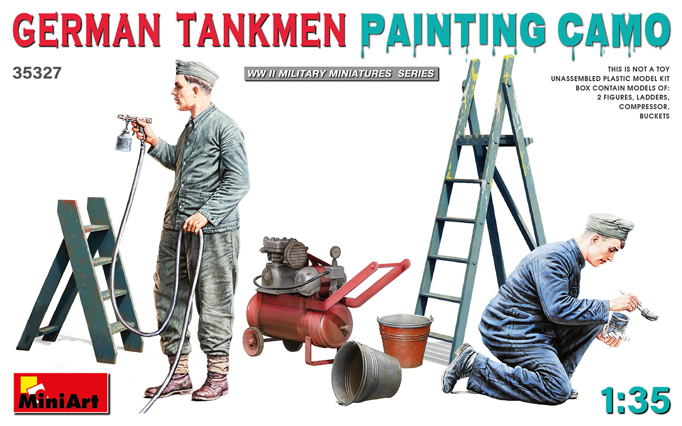 German Tankmen Painting Camo 1/35