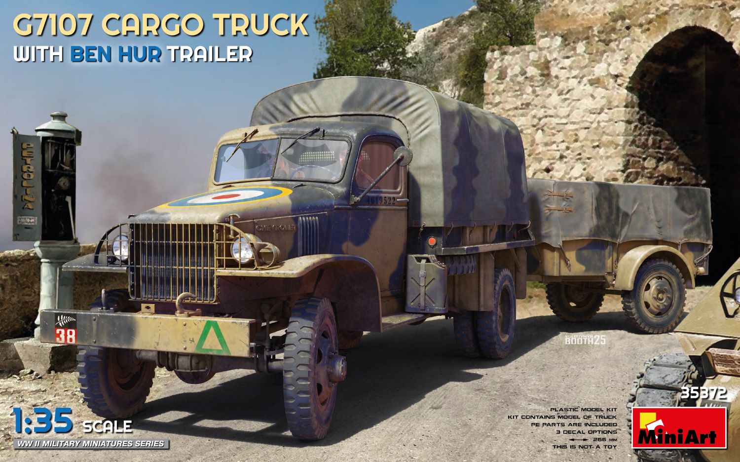 G7107 1.5 t 4x4 Cargo Truck with Trailer 1/35
