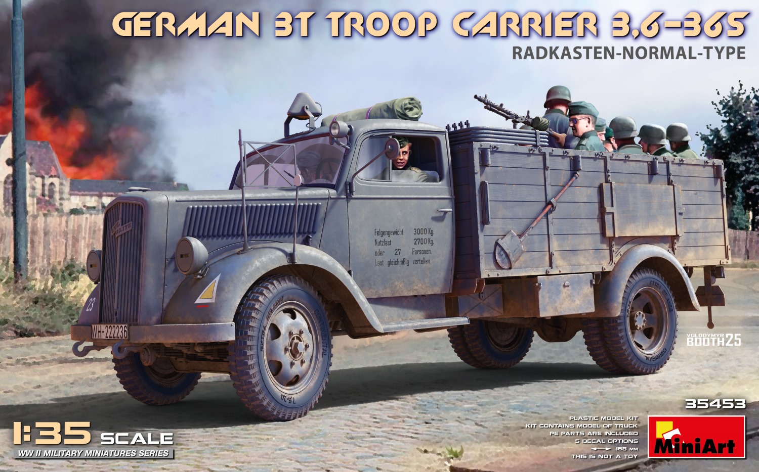 German 3t Troop Carrier 3.6-36S Radkasten-Normal-Type 1/35