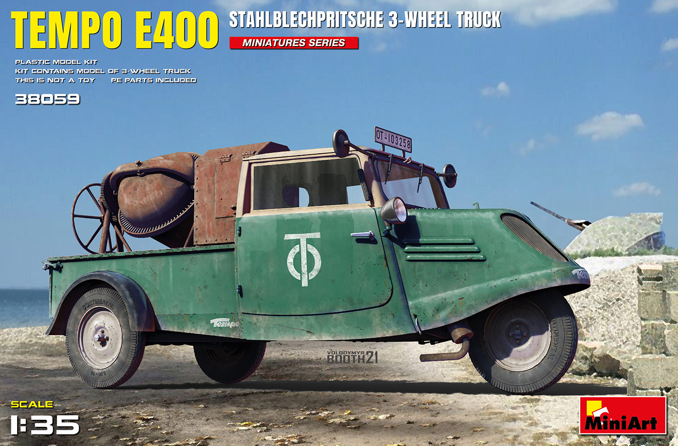 Tempo E 400 Stahlblechpritsche 3-Wheel Truck 1/35