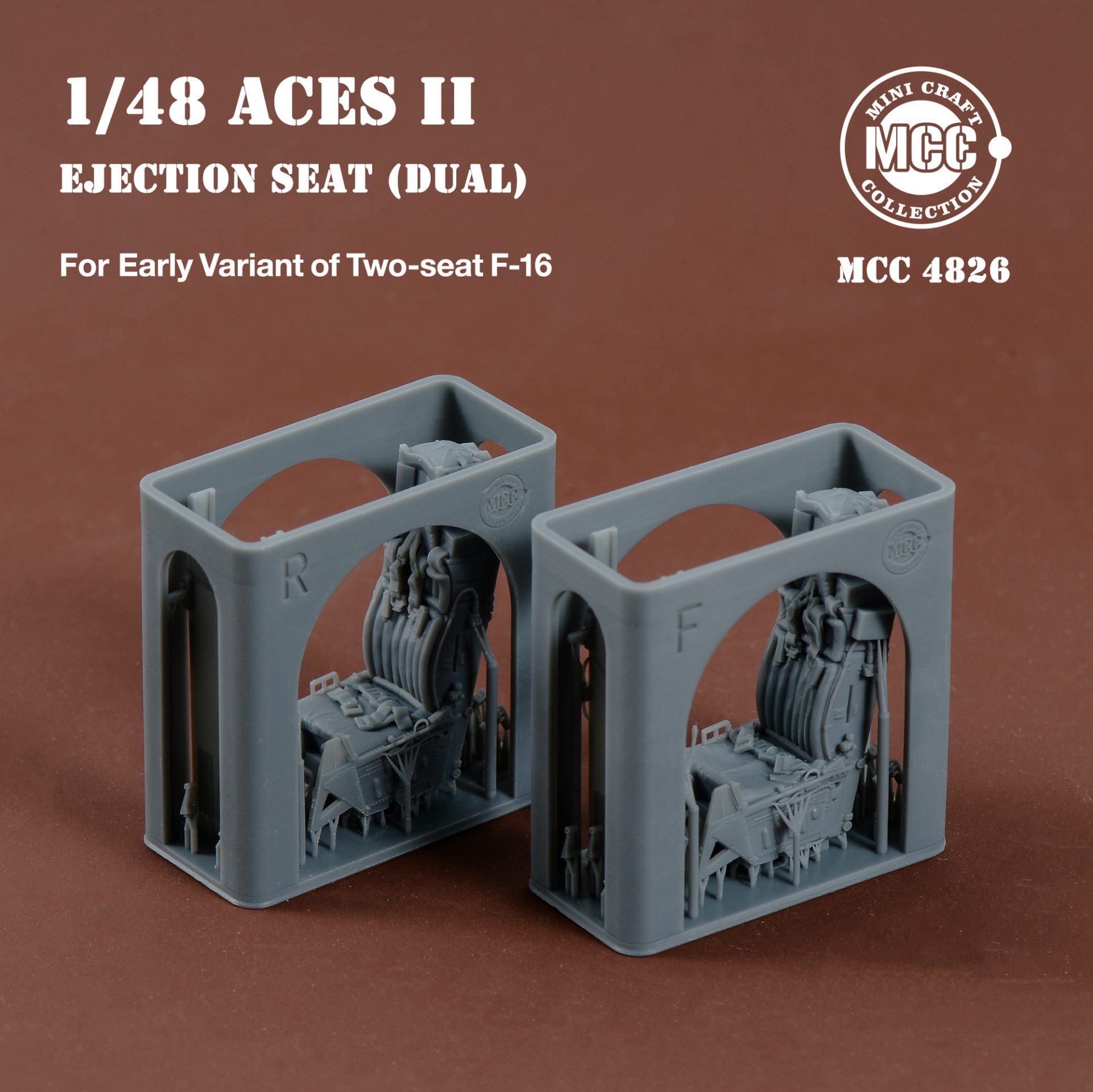 ACES II Ejection Seats for F-16 Two-seat Variant Early (2pcs) 1/48