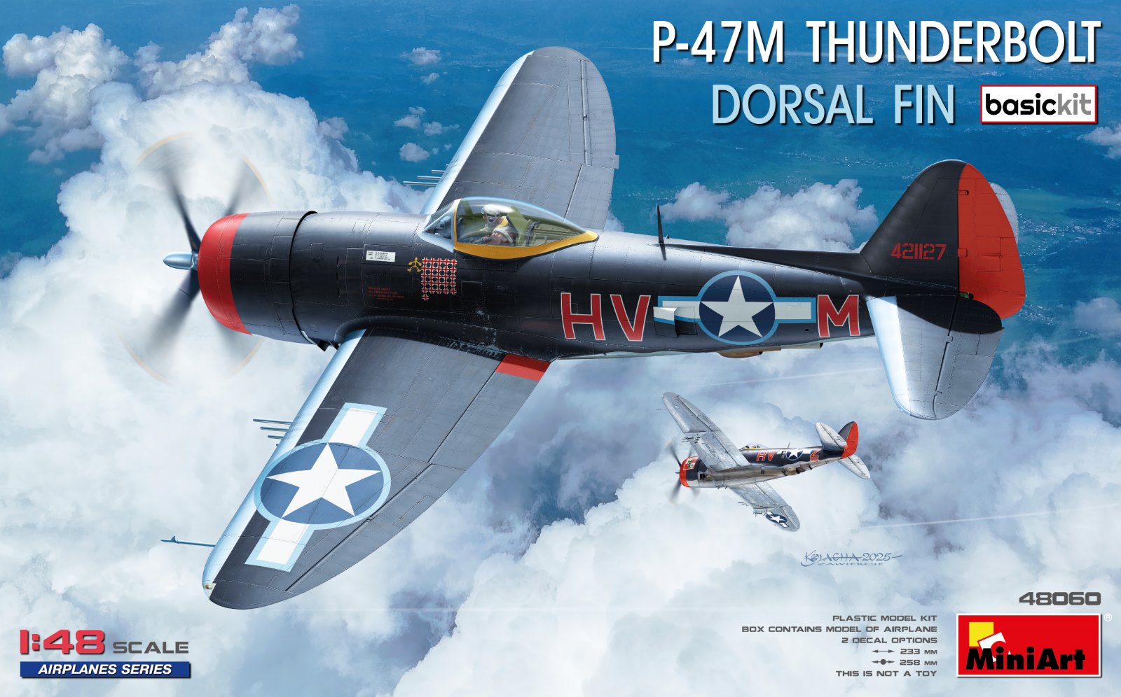 P-47M Thunderbolt. Dorsal Fin 1/48