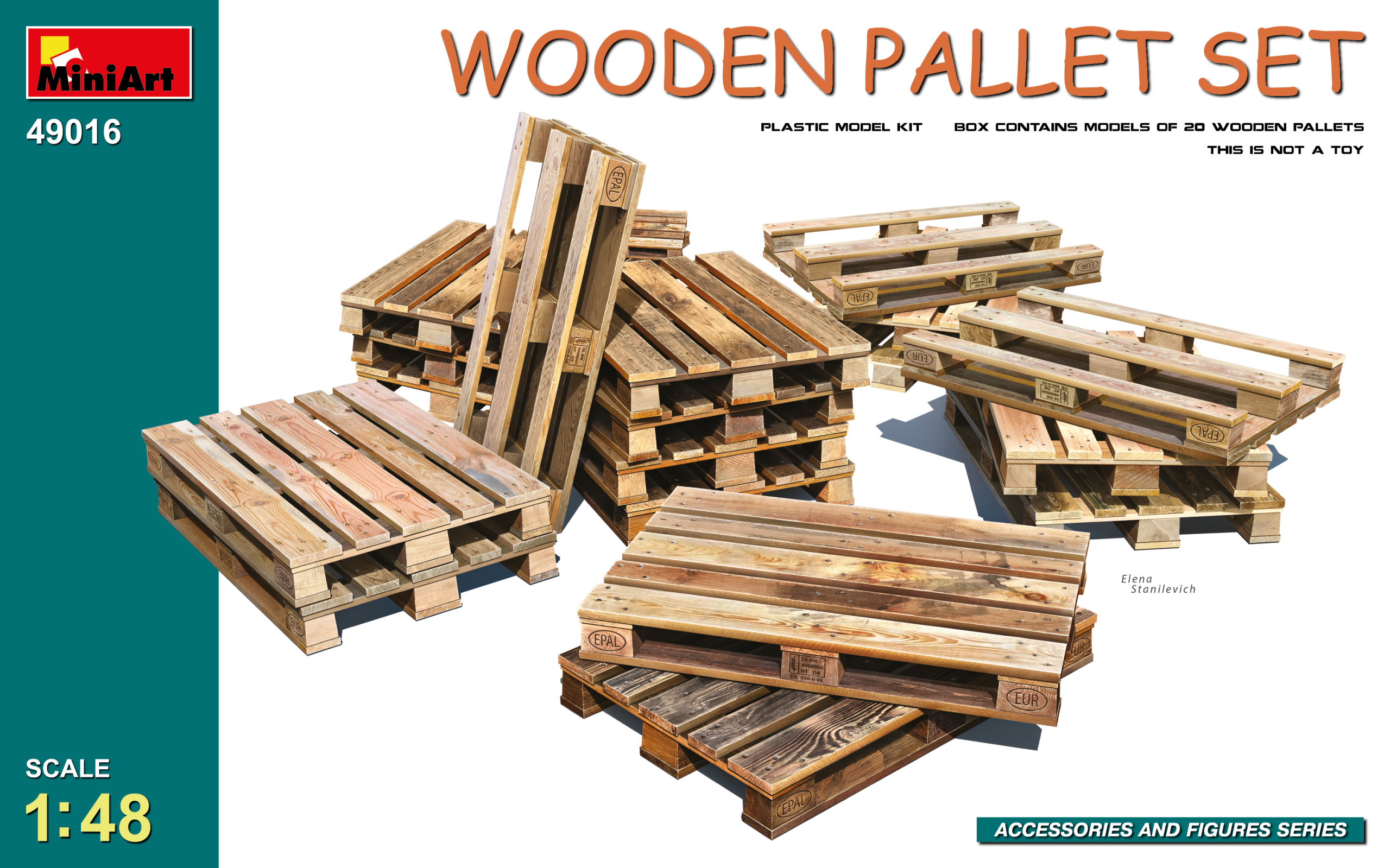 Wooden Pallet Set 1/48