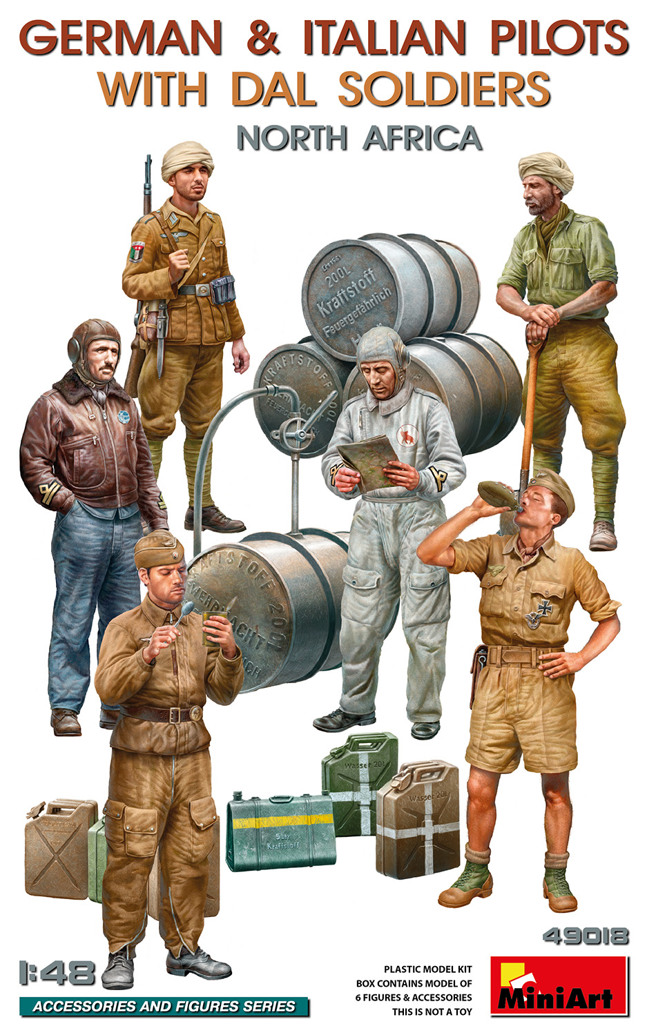 German & Italian Pilots With DAL Soldiers North Africa 1/48