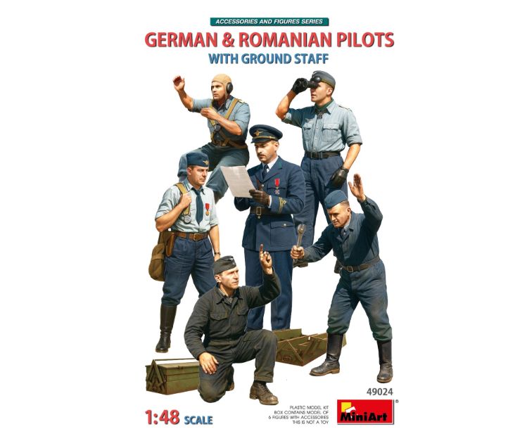 German and Romanian Pilots with Ground Staff 1/48