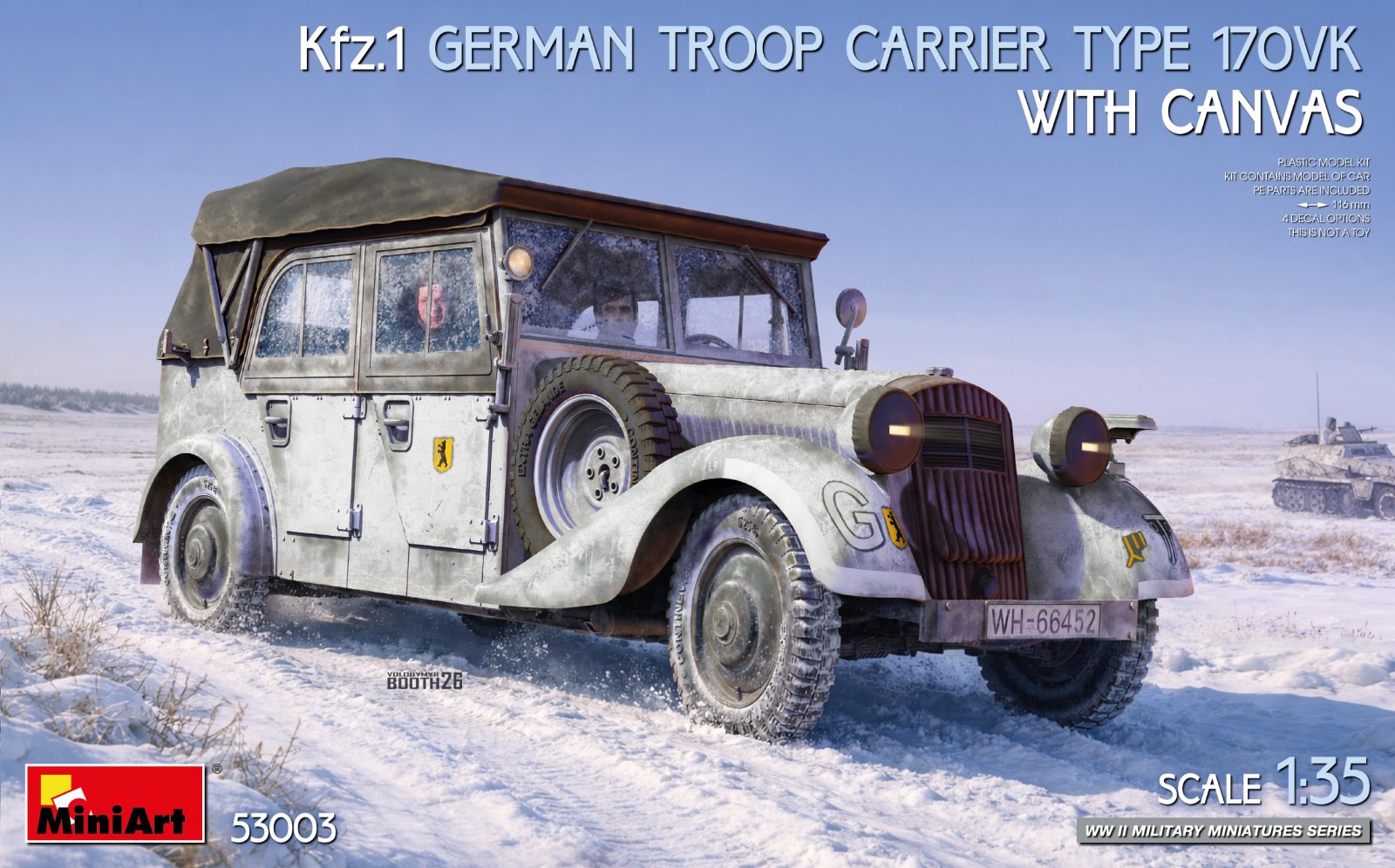 Kfz.1 GERMAN TROOP CARRIER TYPE 170VK WITH CANVAS 1/35