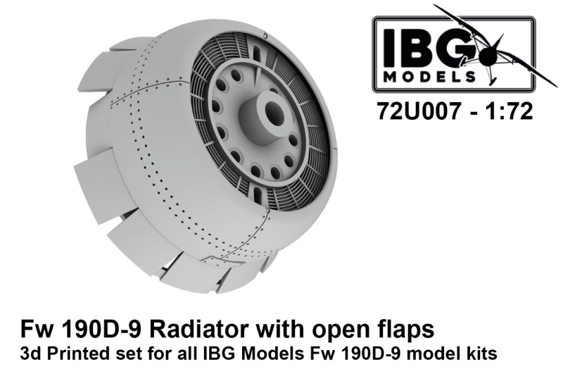 Fw 190D-9 Radiator with open flaps 1/72