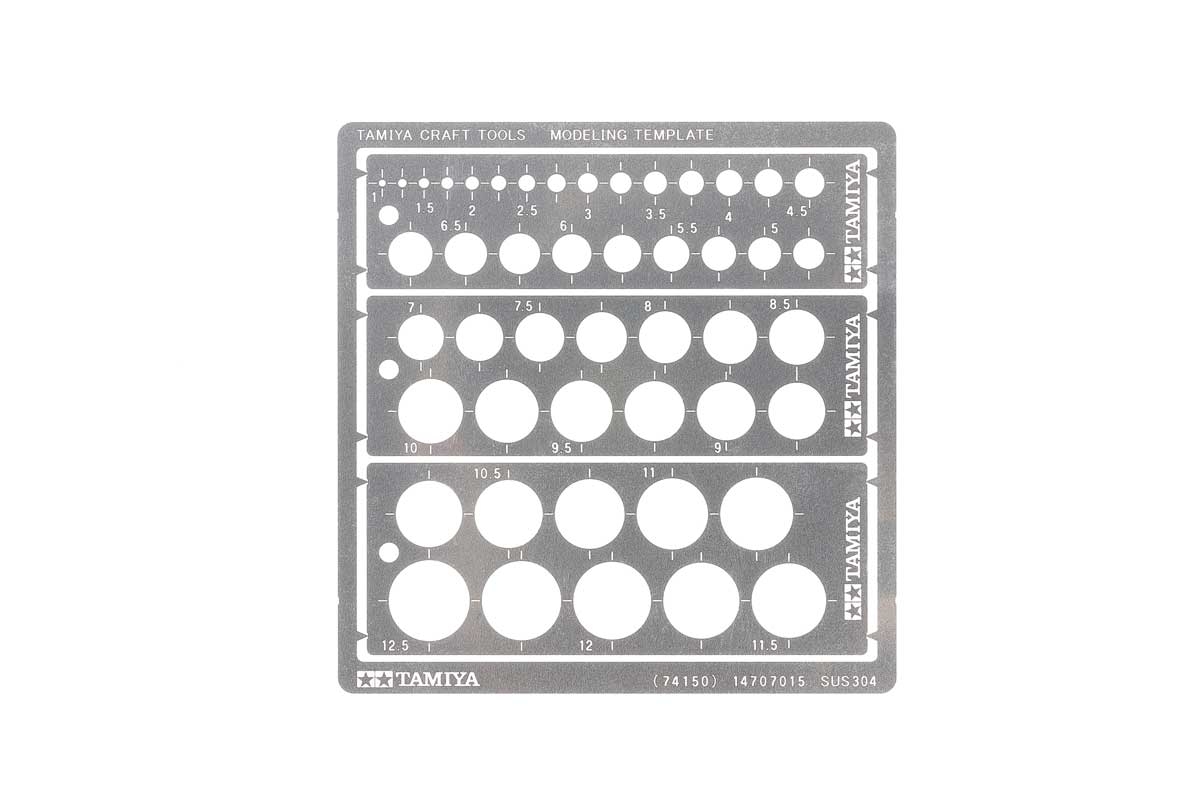 Tamiya Modeling Template (Round/1-12.5Mm) – Obrázok 1