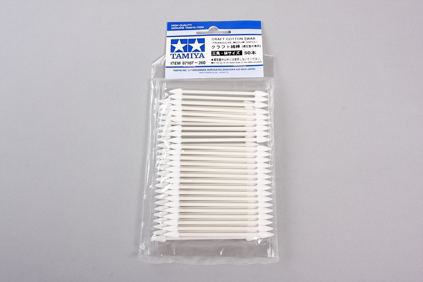 Tamiya Craft Cotton Swab(Triangular, Medium)