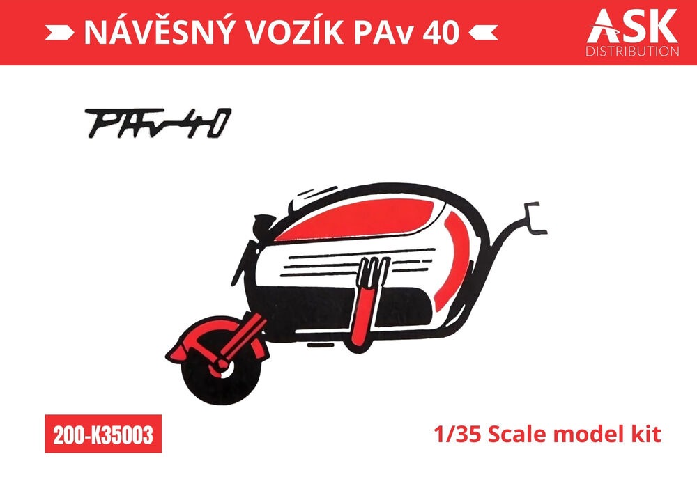 Náv?sný vozík PAv 40 (trailer) recommended for the Velorex kit