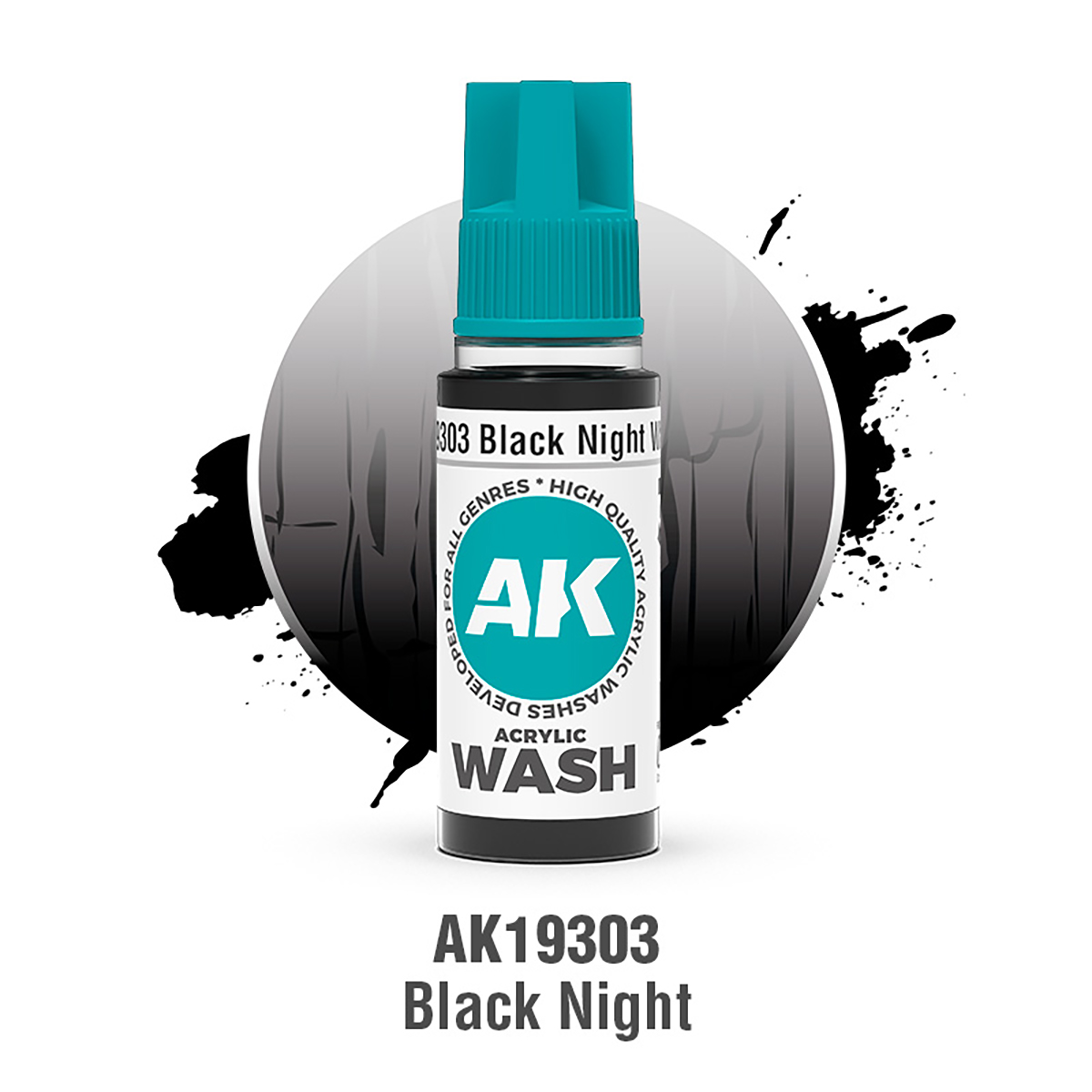 AK Acrylic Wash - BLACK NIGHT