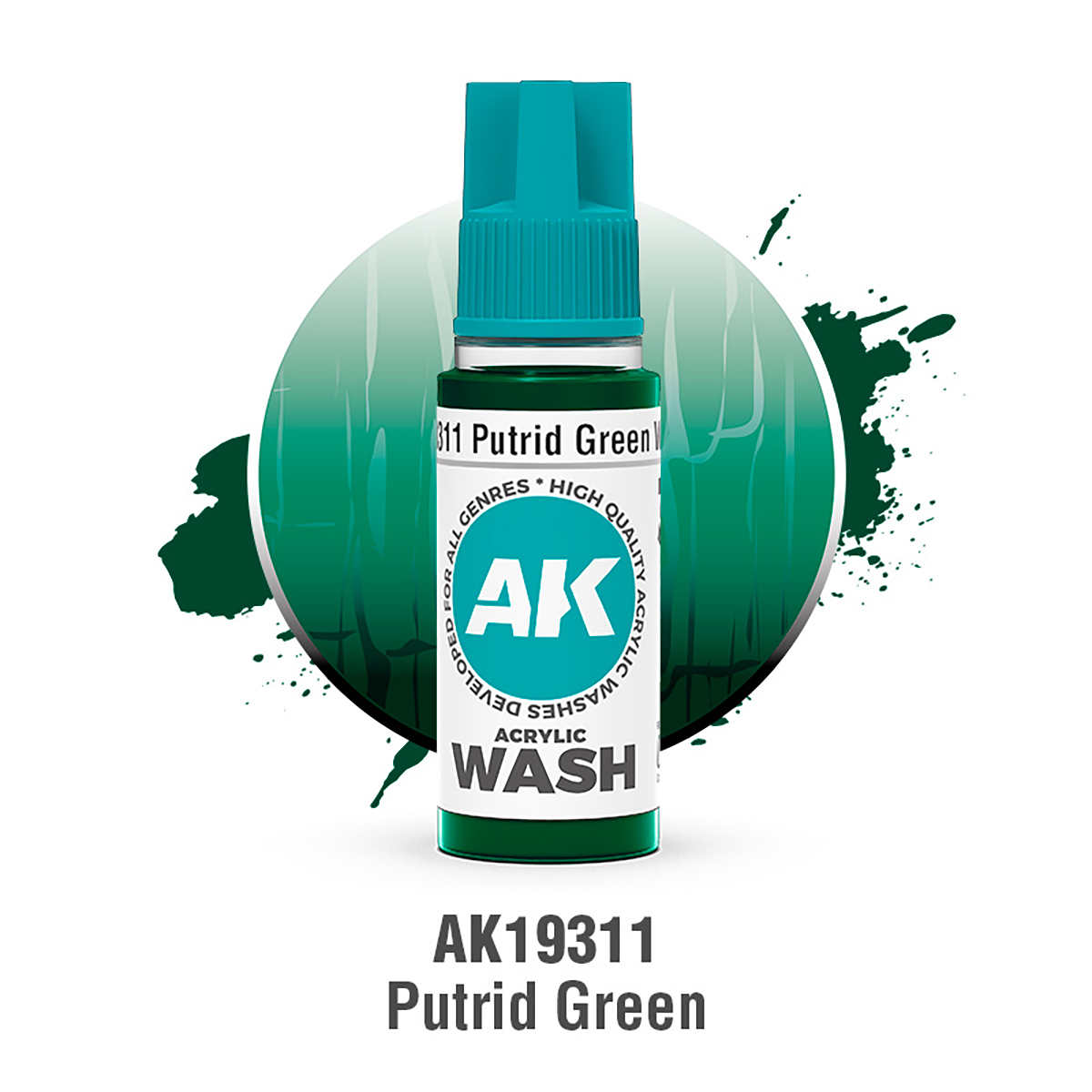AK Acrylic Wash - PUTRID GREEN