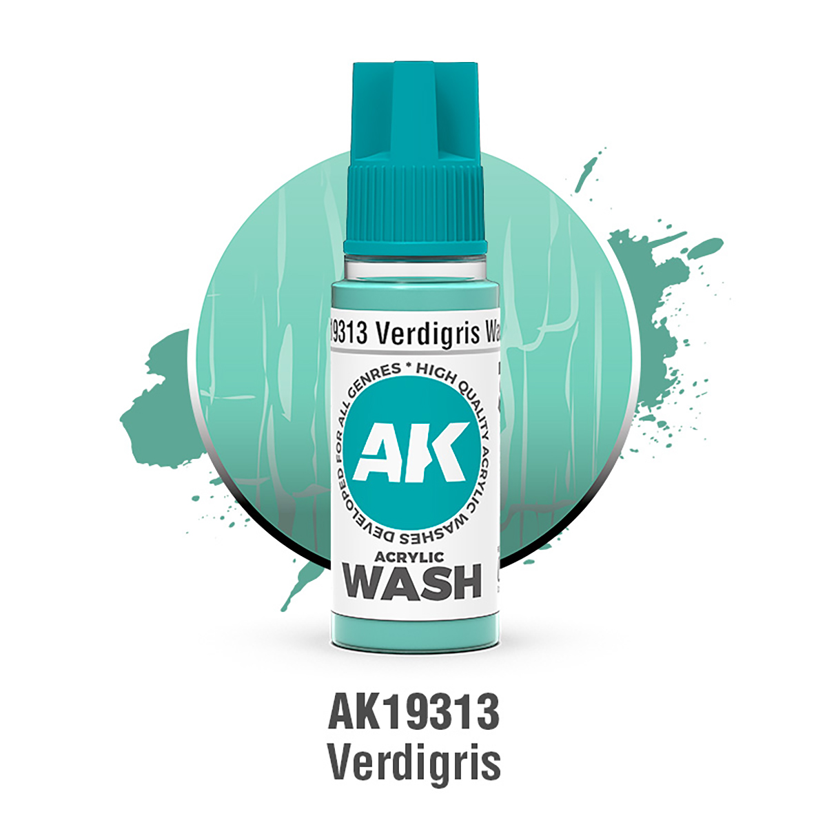 AK Acrylic Wash - VERDIGRIS