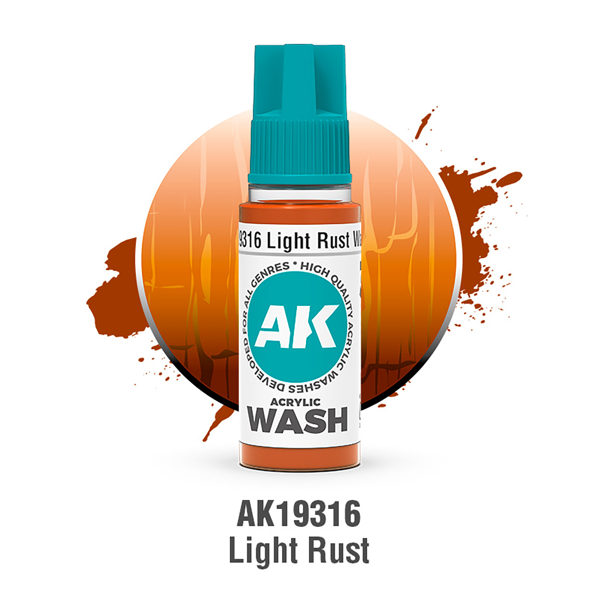 AK Acrylic Wash - LIGHT RUST