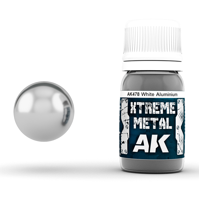 AK Xtreme Metal WHITE ALUMINIUM 30ml