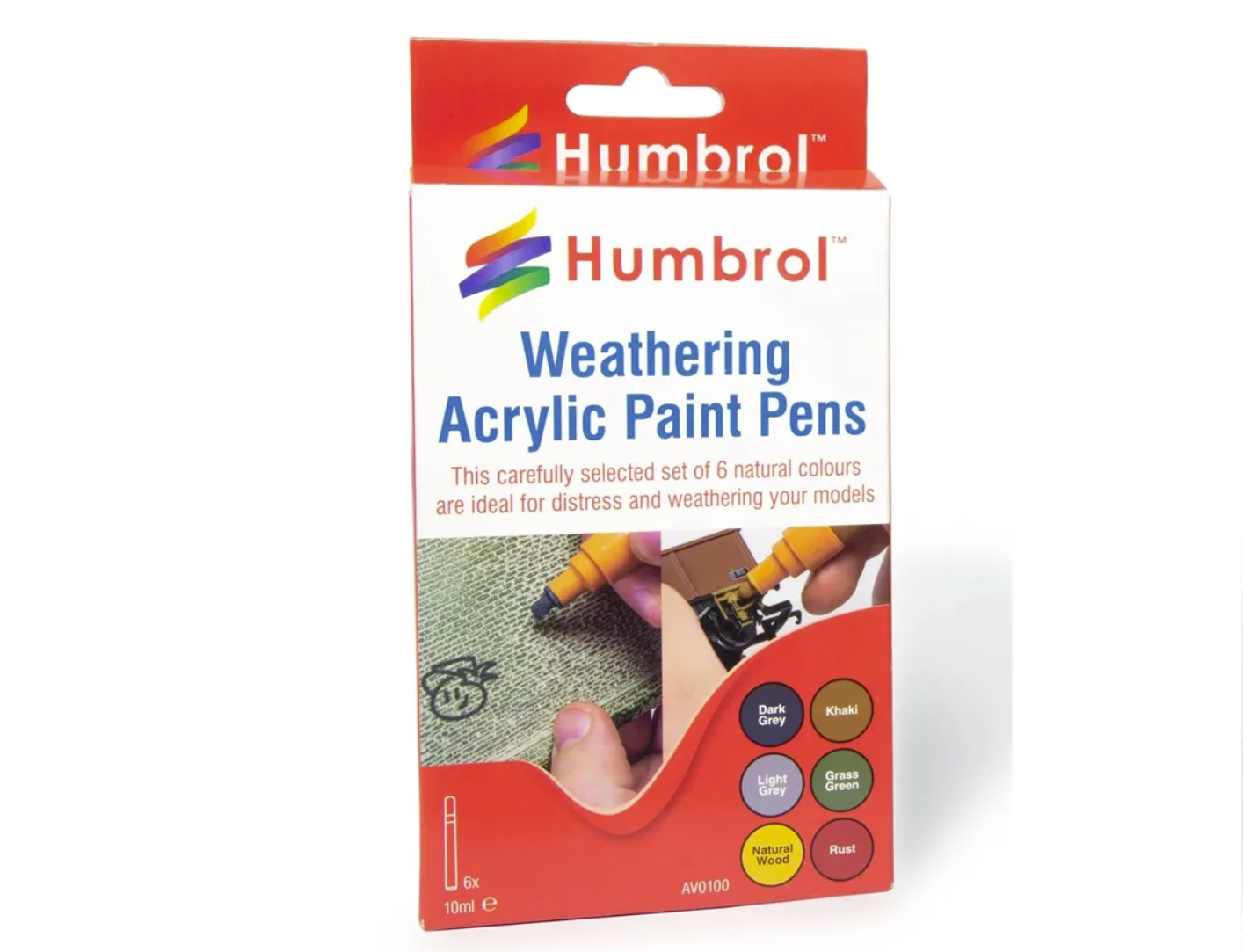 Humbrol Weathering Acrylic Paint Pens (6x)