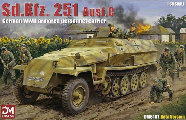 Sd.Kfz. 251 Ausf. C w/Bonus Figures & Sunflower 1/35