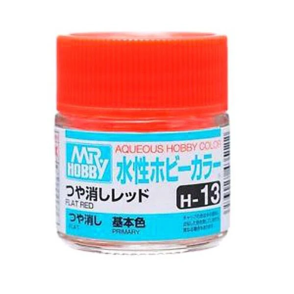 AQUEOUS HOBBY COLOR - H13 FLAT RED (PRIMARY)