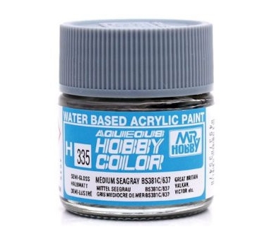 AQUEOUS HOBBY COLOR - H335 MEDIUM SEAGRAY BS381C 637