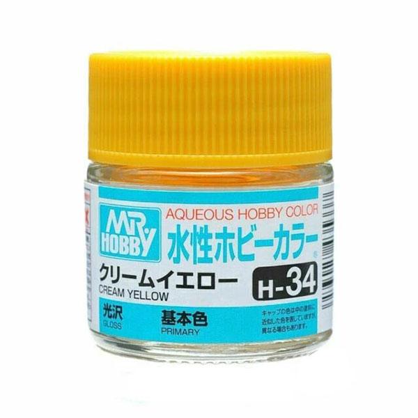 AQUEOUS HOBBY COLOR - H34 GLOSS CREAM YELLOW (PRIMARY)