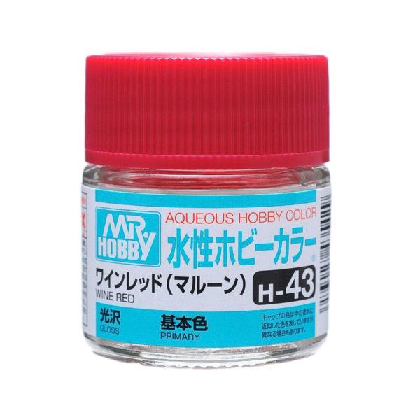 AQUEOUS HOBBY COLOR - H43 GLOSS WINE RED (PRIMARY)