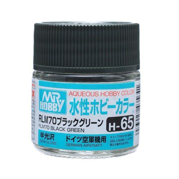 AQUEOUS HOBBY COLOR - H65 SEMI-GLOSS RLM70 DARK GREEN