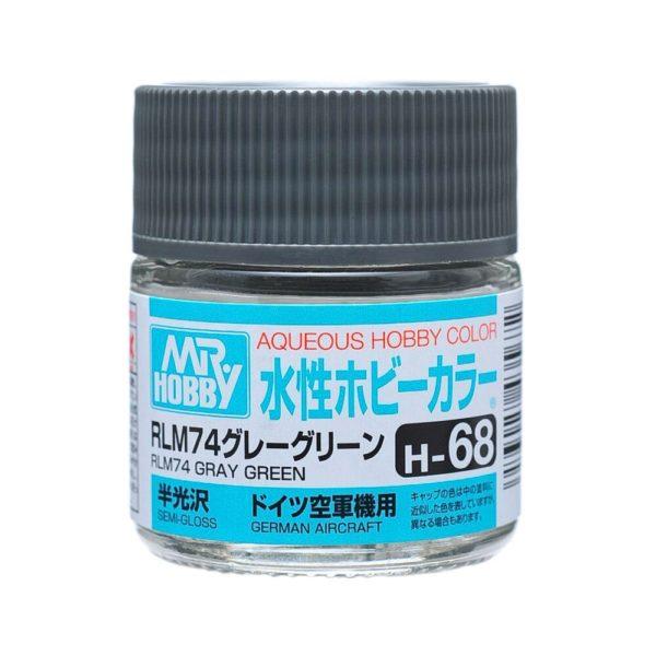 AQUEOUS HOBBY COLOR - H68 SEMI-GLOSS RLM74 DARK GRAY