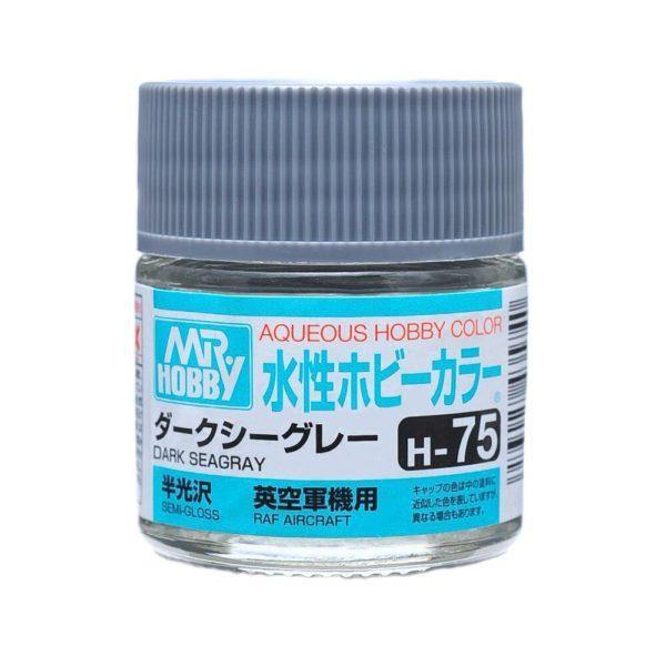 AQUEOUS HOBBY COLOR - H75 SEMI-GLOSS DARK SEAGRAY