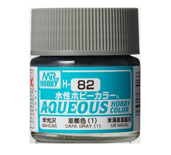 AQUEOUS HOBBY COLOR - H82 SEMI-GLOSS DARK GRAY(1)