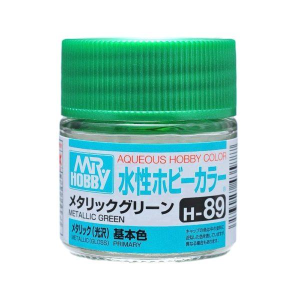 AQUEOUS HOBBY COLOR - H89 METALLIC GLOSS METALLIC GREEN (PRIMARY)