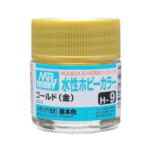 AQUEOUS HOBBY COLOR - H9 METALLIC GLOSS GOLD (PRIMARY)