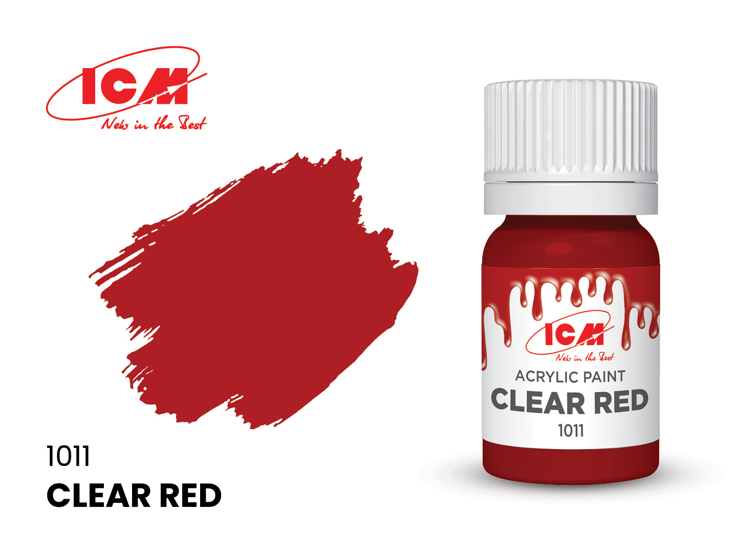 ICM Acrylic Paint Clear Red