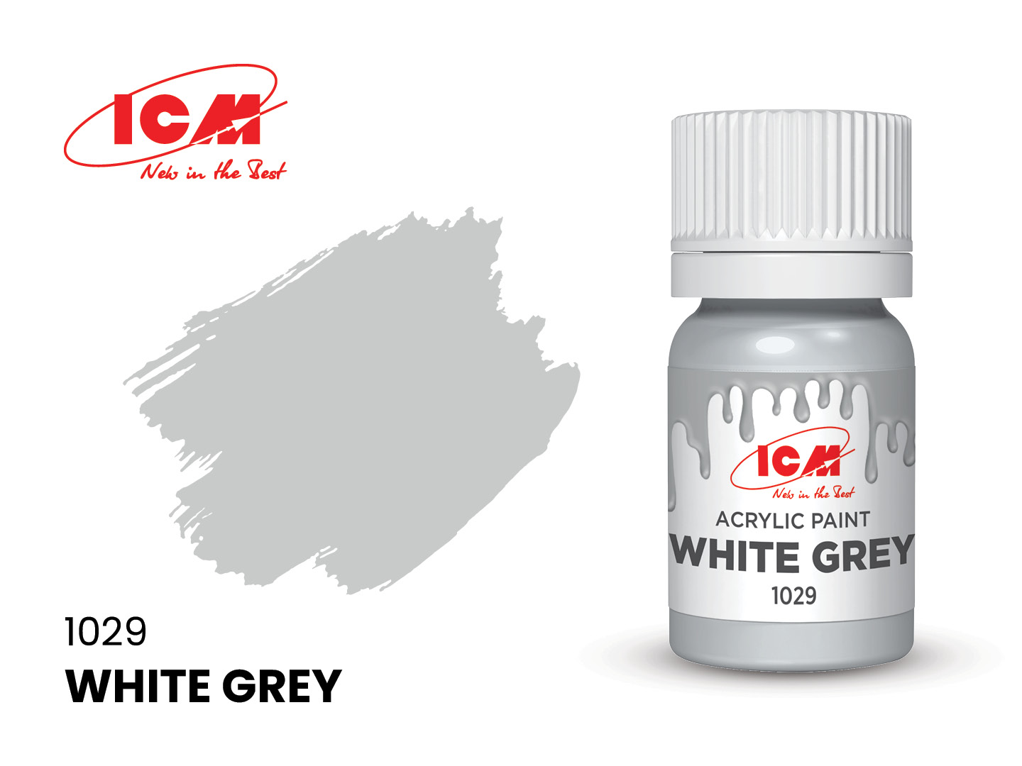 ICM Acrylic Paint White Grey
