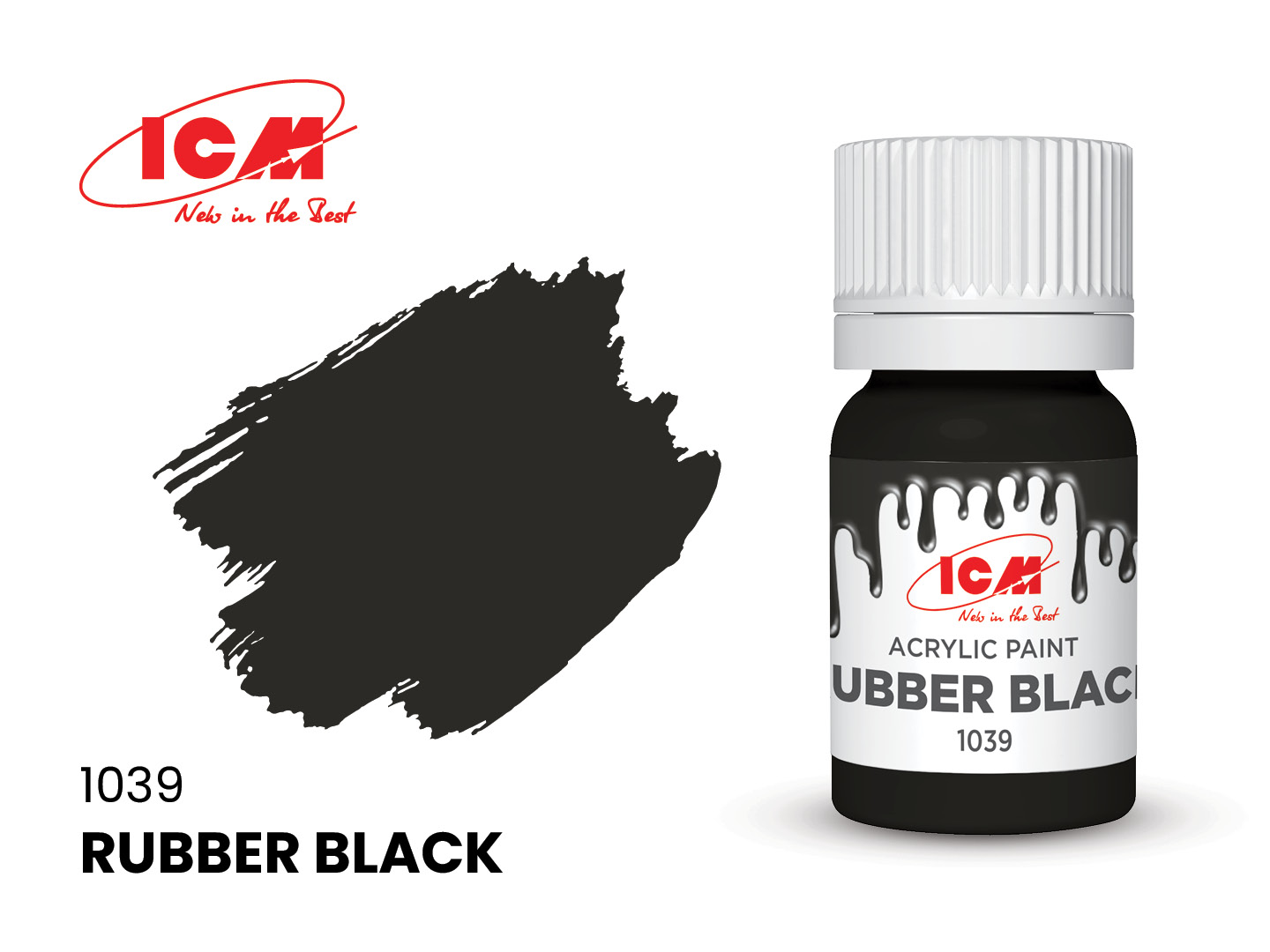 ICM Acrylic Paint Rubber Black