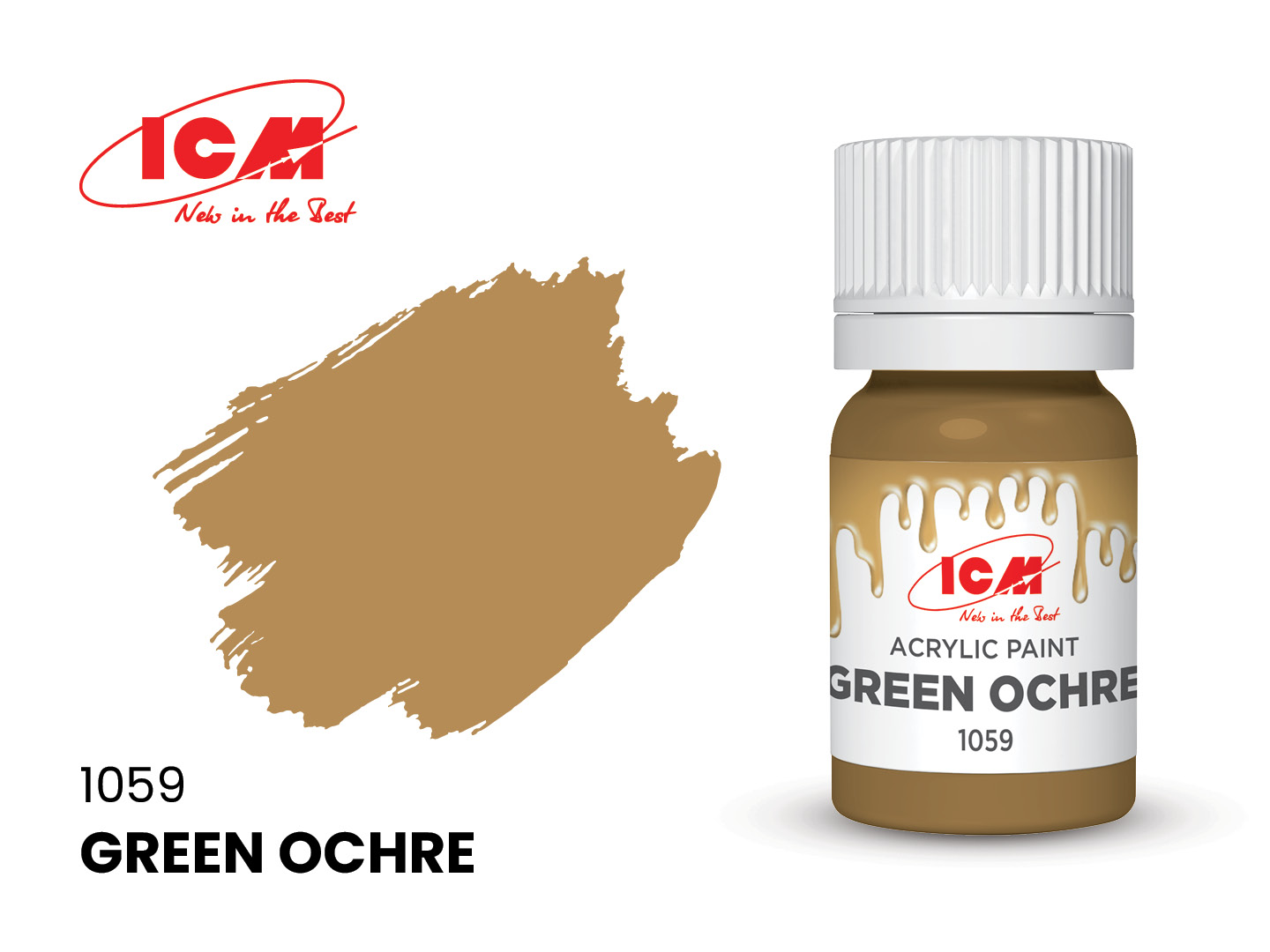 ICM Acrylic Paint Green Ochre