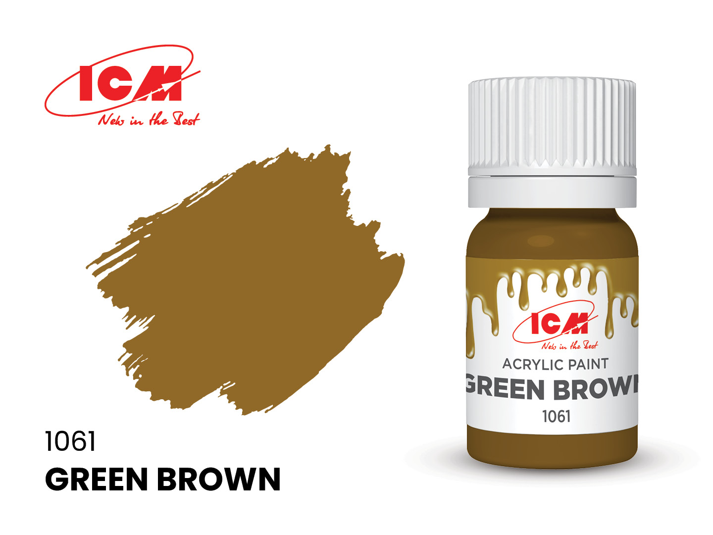 ICM Acrylic Paint Green Brown