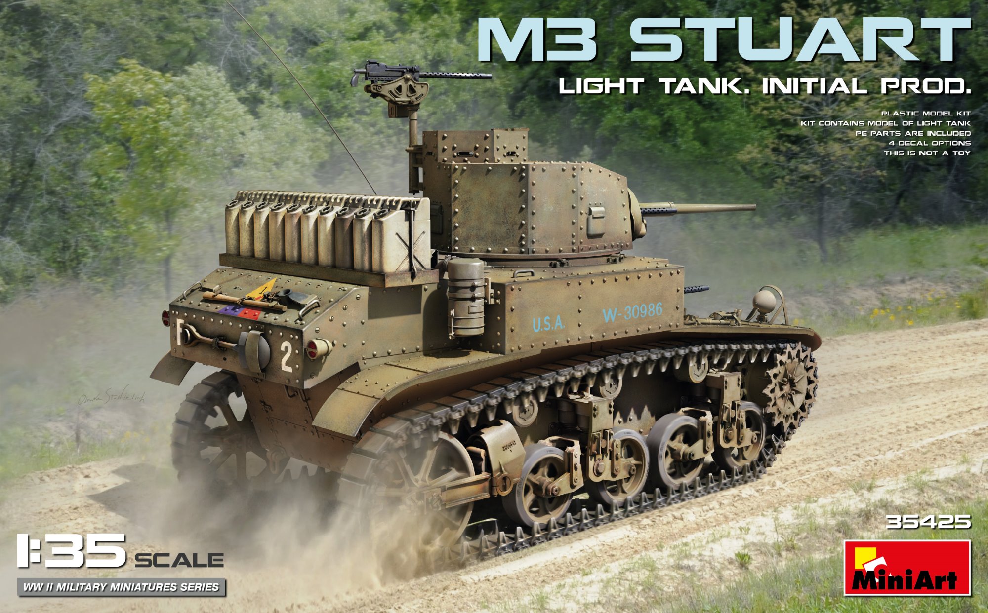 M3 Stuart Light Tank. Initial Prod. 1/35